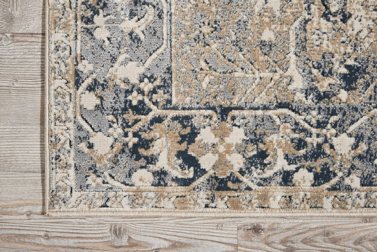 kathy ireland HOME Malta Ivory Blue Area Rug-Area Rug-kathy ireland HOME-The Rug Truck