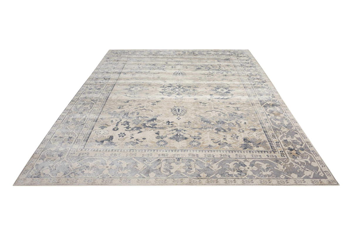 kathy ireland HOME Malta Ivory Blue Area Rug-Area Rug-kathy ireland HOME-The Rug Truck