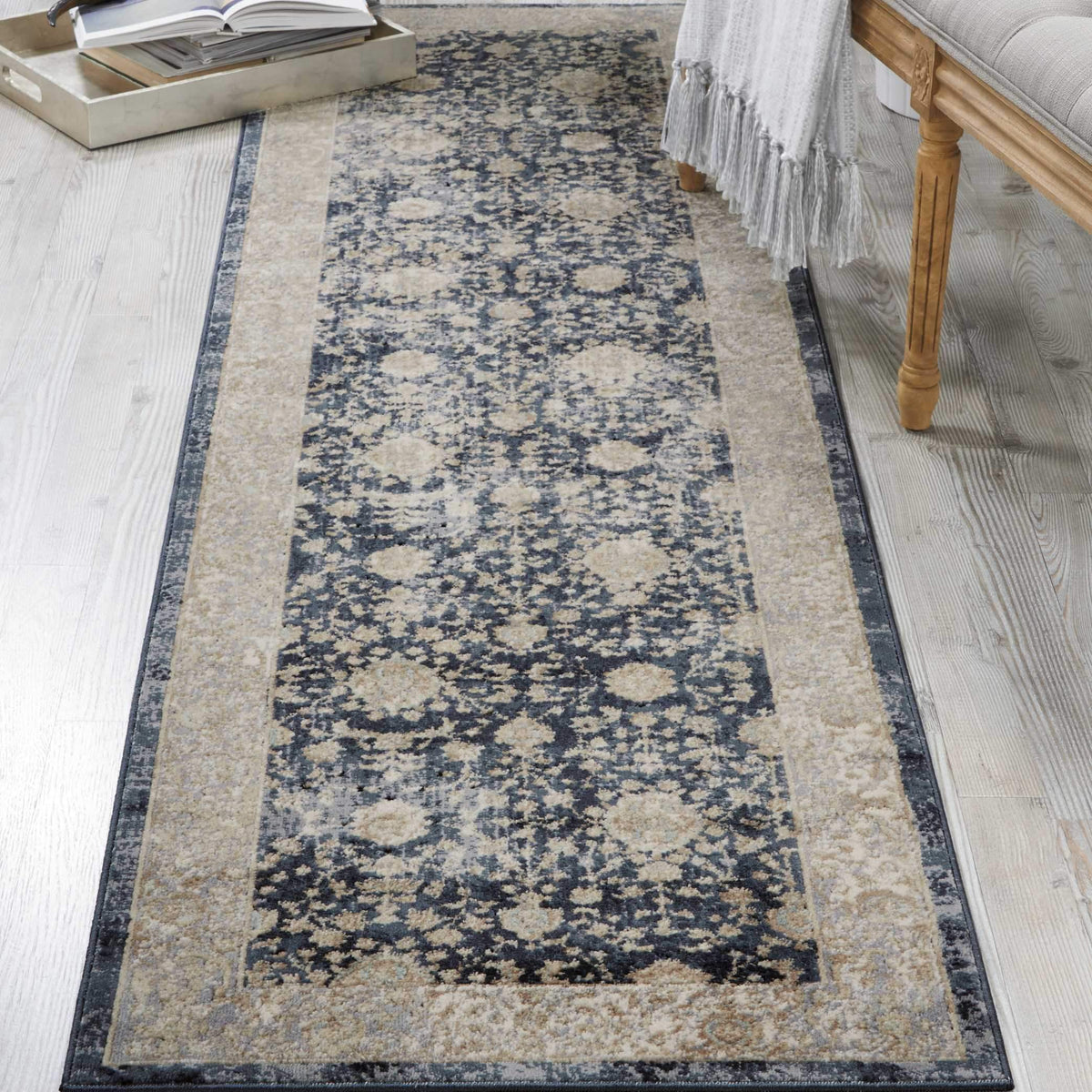 kathy ireland HOME Malta Navy Area Rug-Area Rug-kathy ireland HOME-The Rug Truck