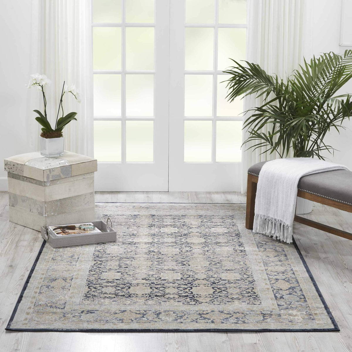 kathy ireland HOME Malta Navy Area Rug-Area Rug-kathy ireland HOME-The Rug Truck