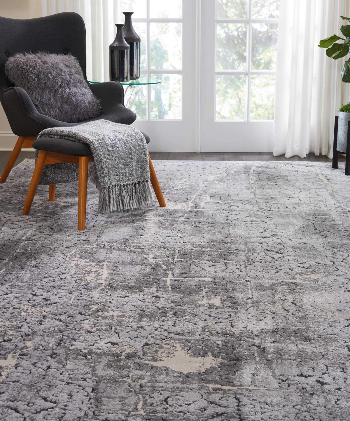 kathy ireland HOME Heritage Charcoal Area Rug-Area Rug-kathy ireland HOME-The Rug Truck