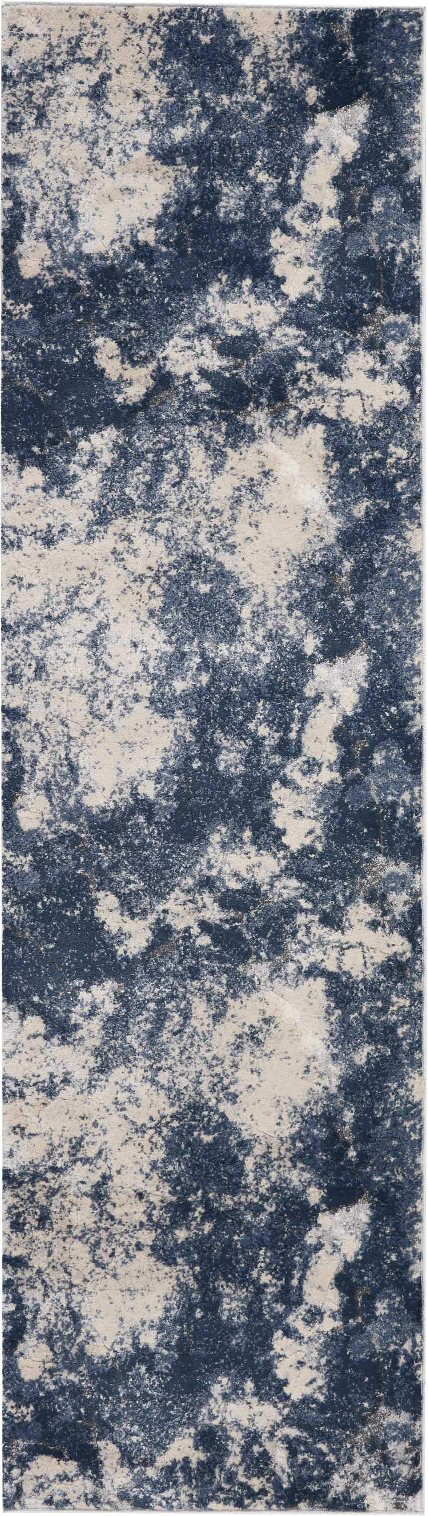 kathy ireland HOME Heritage Beige/Blue Area Rug-Area Rug-kathy ireland HOME-2&#39;2&quot; x 7&#39;6&quot;-The Rug Truck