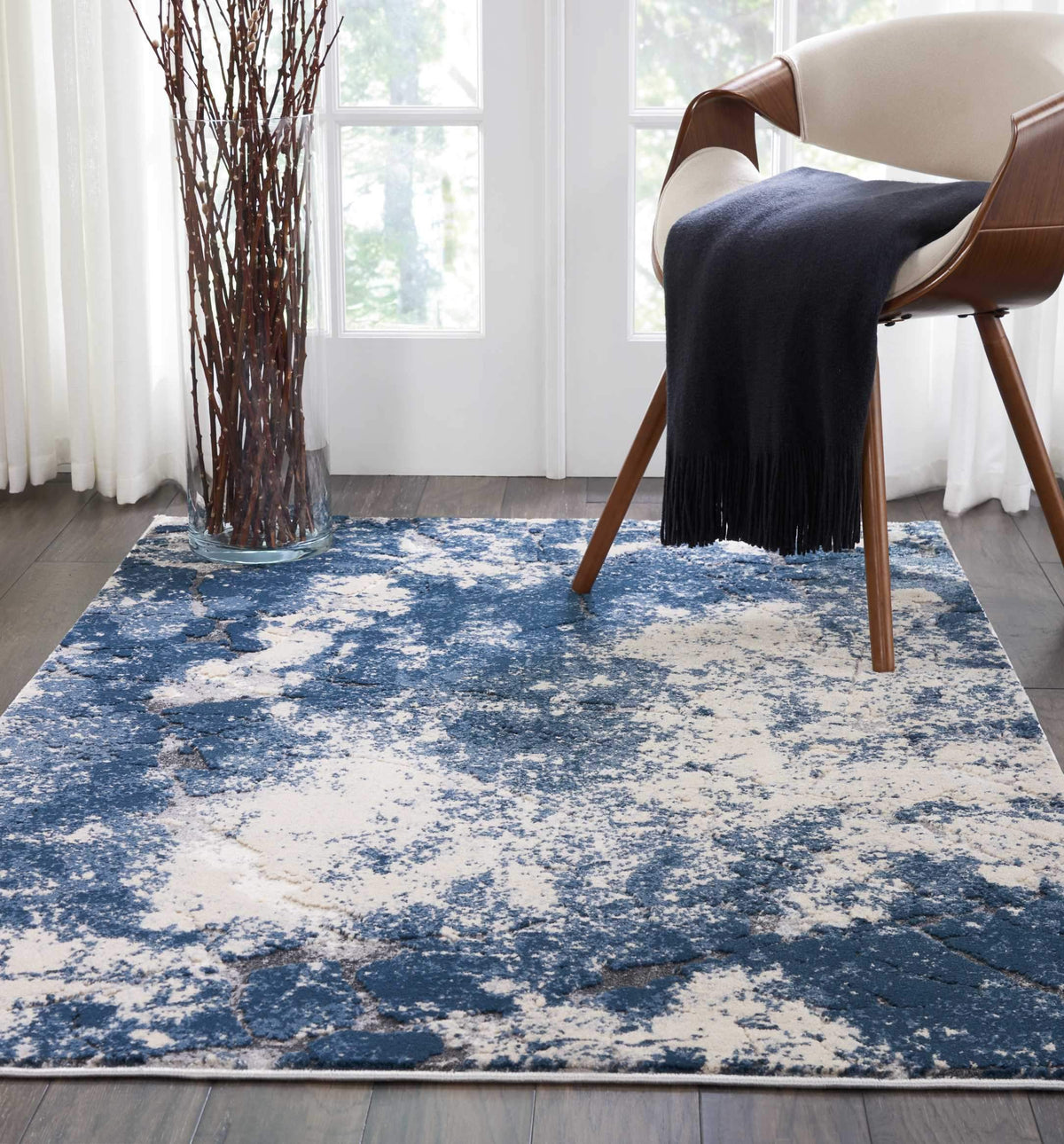 kathy ireland HOME Heritage Beige/Blue Area Rug-Area Rug-kathy ireland HOME-The Rug Truck