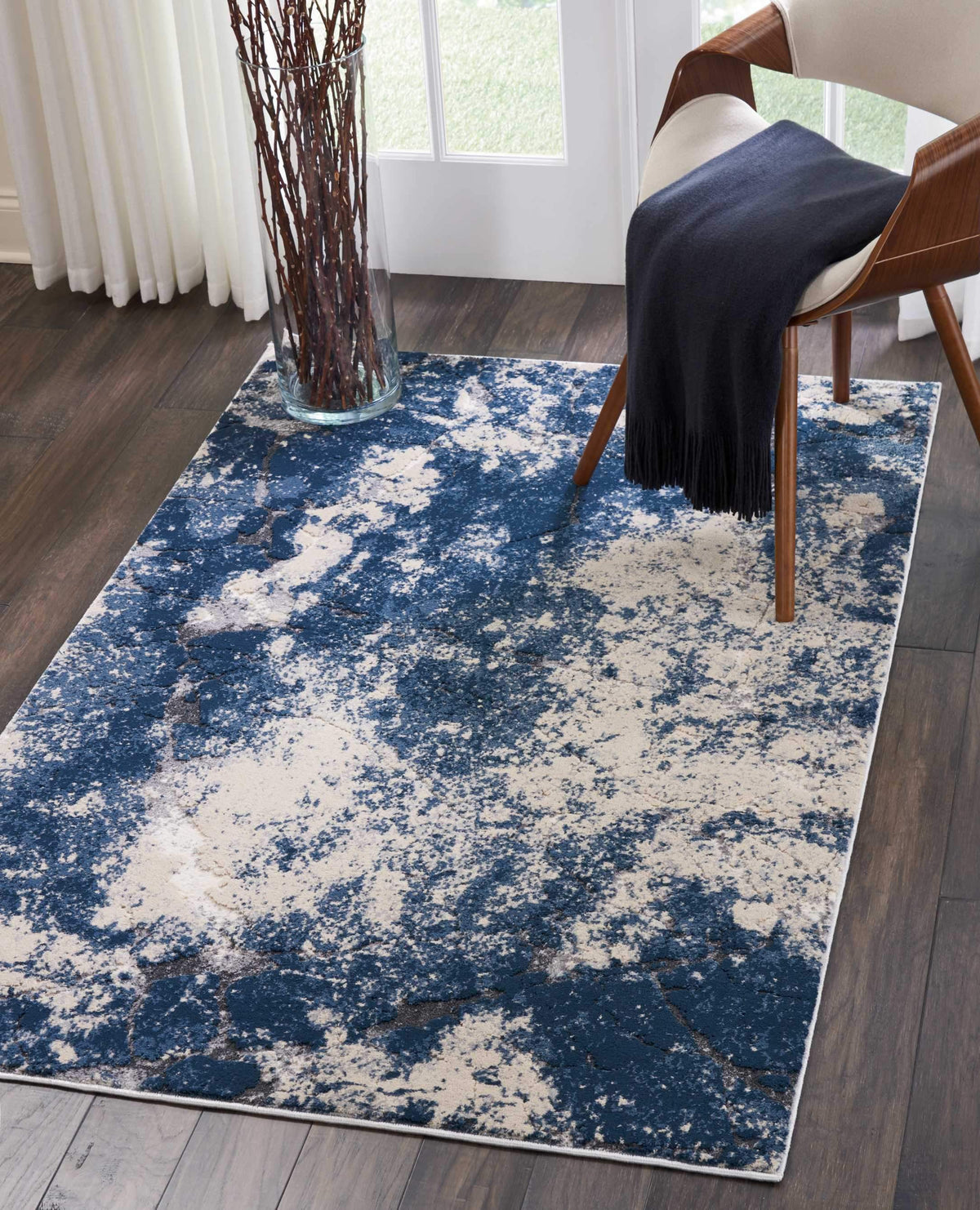 kathy ireland HOME Heritage Beige/Blue Area Rug-Area Rug-kathy ireland HOME-The Rug Truck