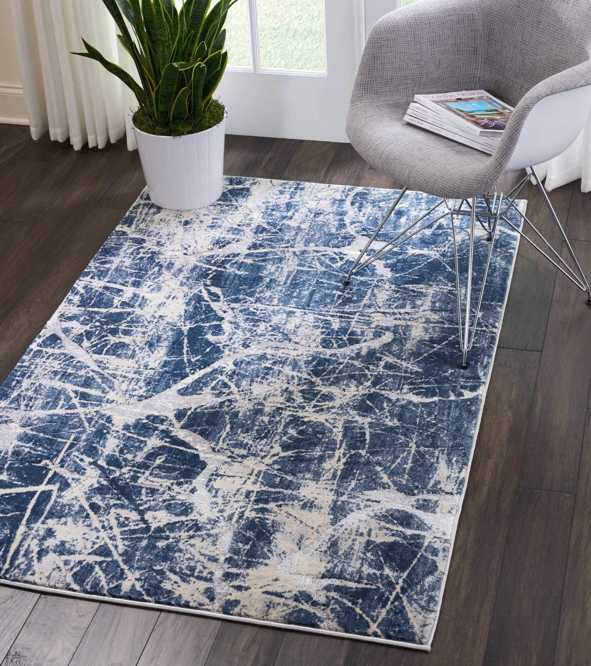 kathy ireland HOME Heritage Beige/Blue Area Rug-Area Rug-kathy ireland HOME-The Rug Truck