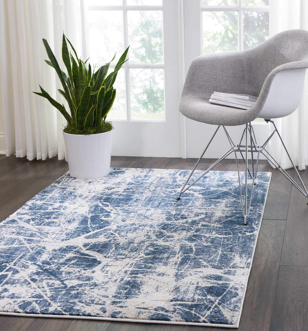 kathy ireland HOME Heritage Beige/Blue Area Rug-Area Rug-kathy ireland HOME-The Rug Truck