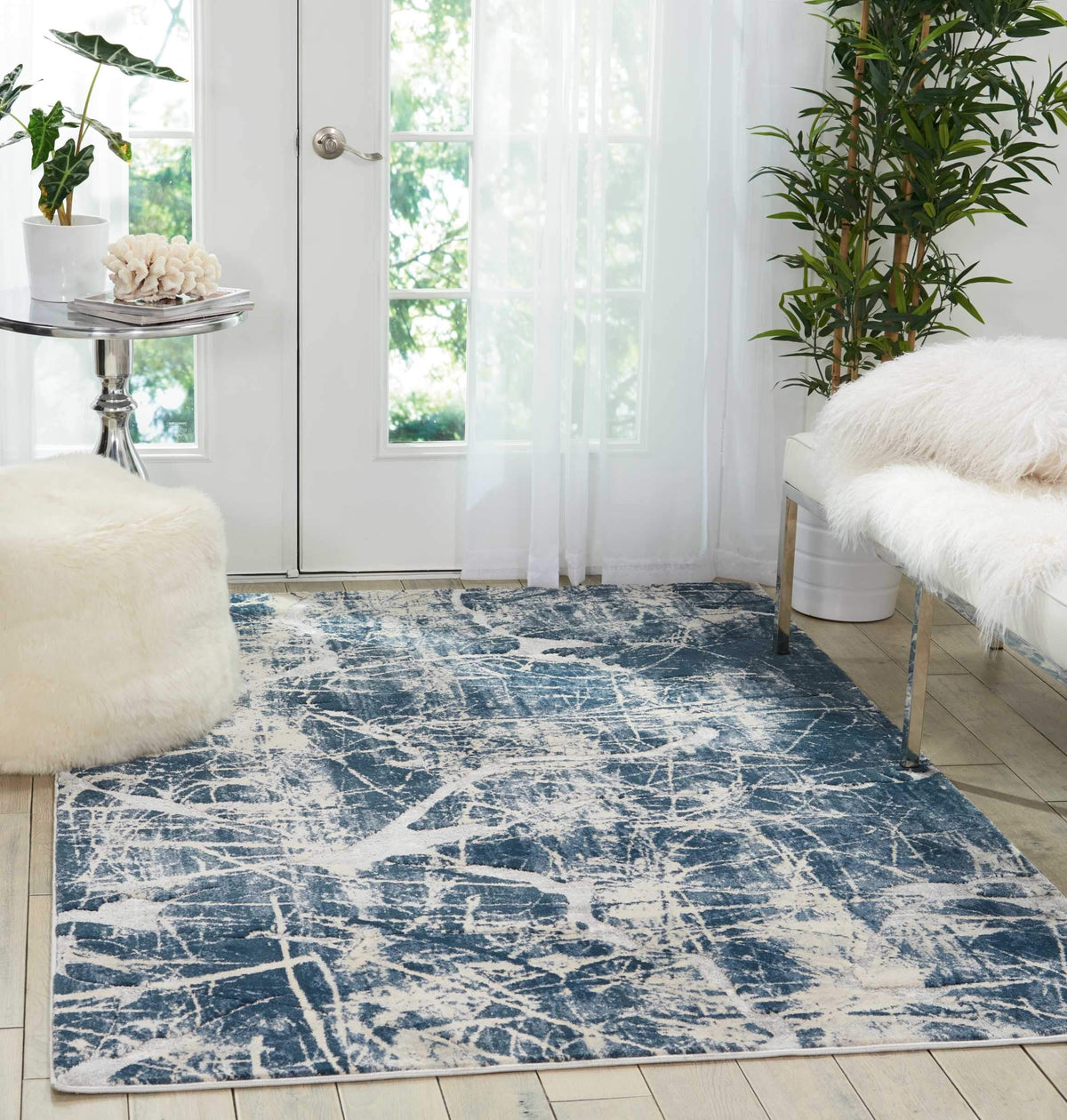 kathy ireland HOME Heritage Beige/Blue Area Rug-Area Rug-kathy ireland HOME-The Rug Truck