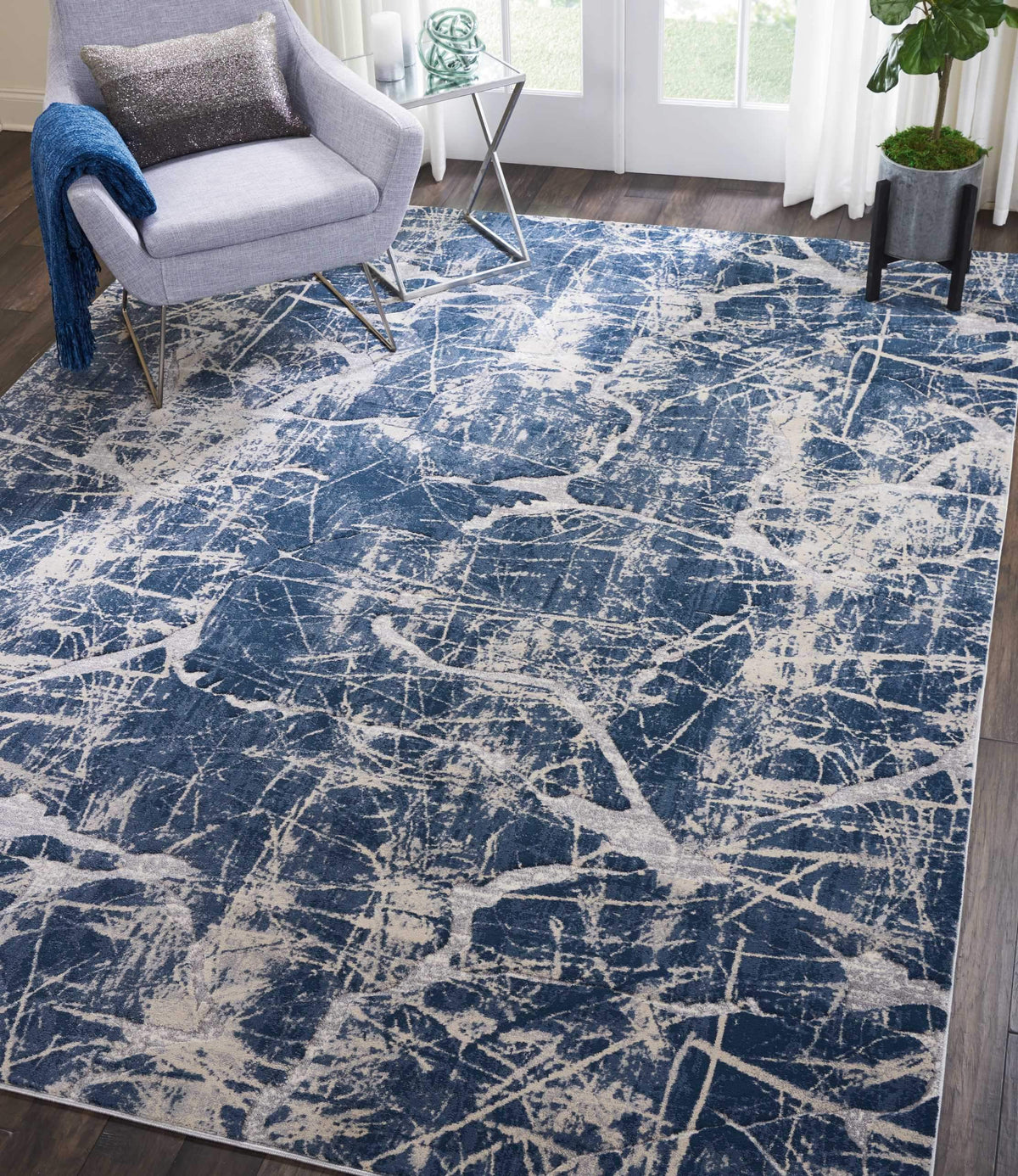 kathy ireland HOME Heritage Beige/Blue Area Rug-Area Rug-kathy ireland HOME-The Rug Truck