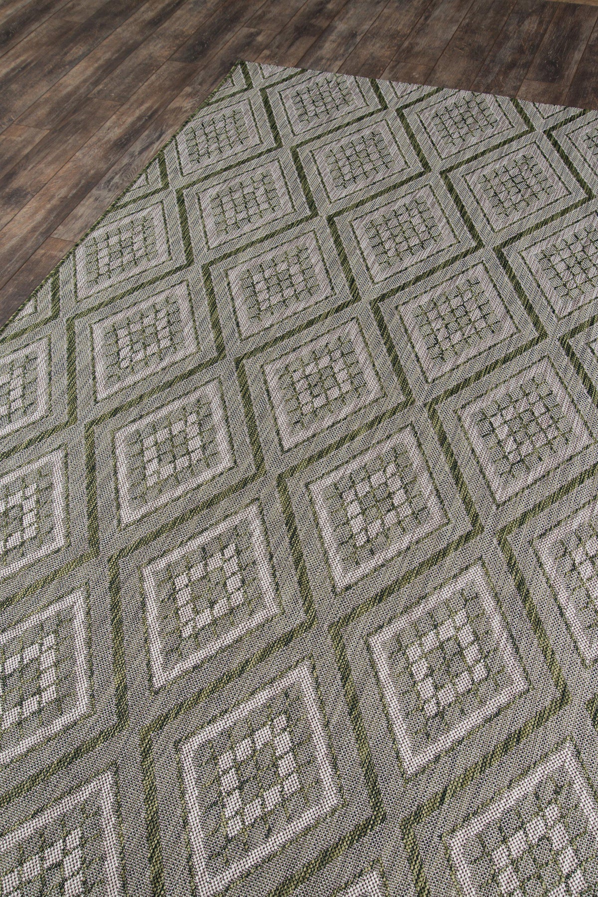 Madcap Cottage by Momeni Lake Palace Rajastan Weekend Green Indoor/Outdoor Area Rug-Area Rug-Momeni-The Rug Truck