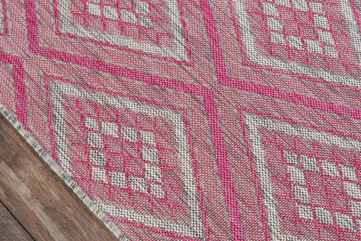 Madcap Cottage by Momeni Lake Palace Rajastan Weekend Pink Indoor/Outdoor Area Rug-Area Rug-Momeni-The Rug Truck