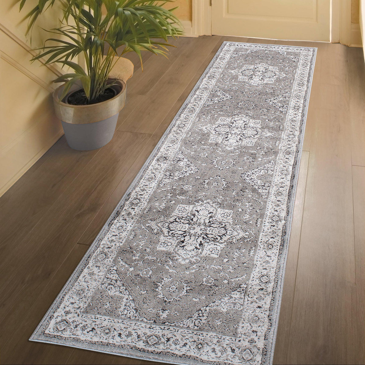 Largo - Heriz - Grey-Area Rug-KM Home-The Rug Truck