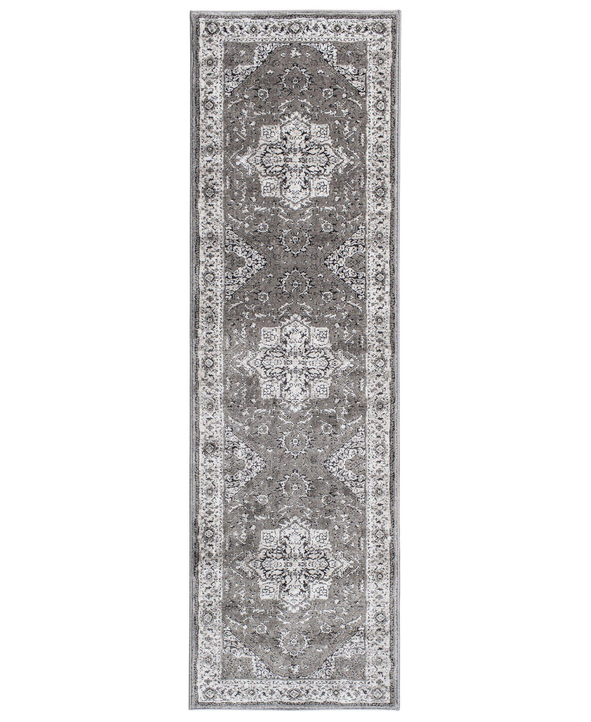 Largo - Heriz - Grey-Area Rug-KM Home-2&#39;3&quot;x7&#39;7&quot;-The Rug Truck