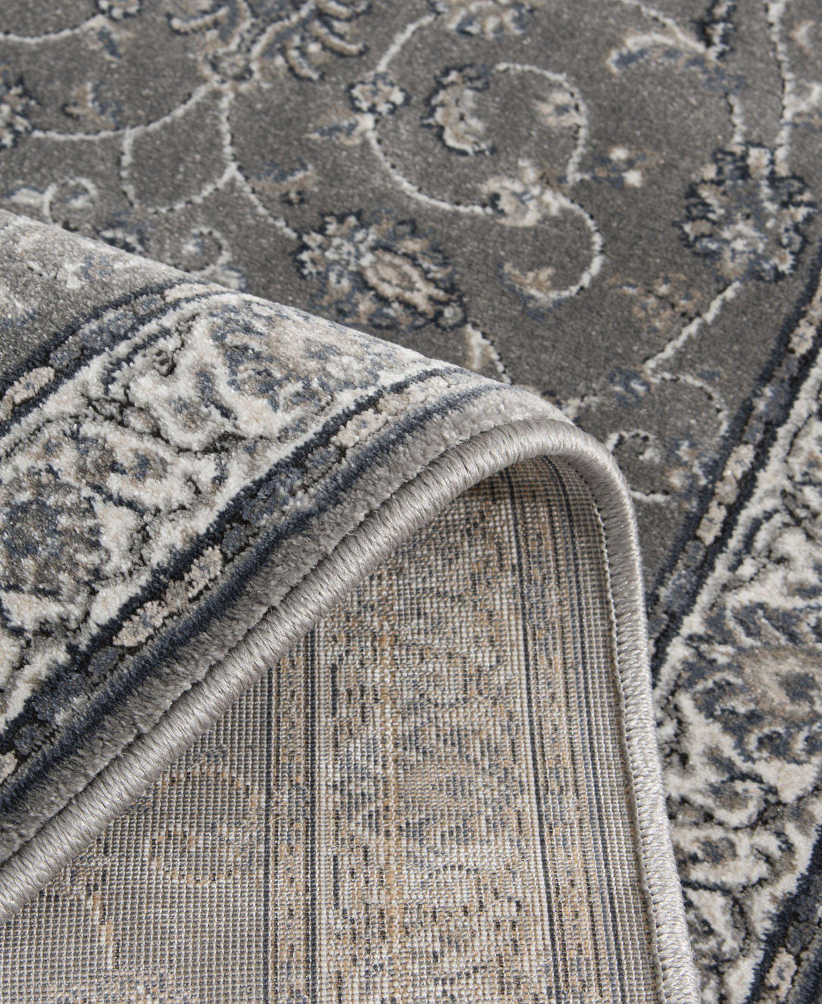 Largo - Isfahan - Grey-Area Rug-KM Home-The Rug Truck