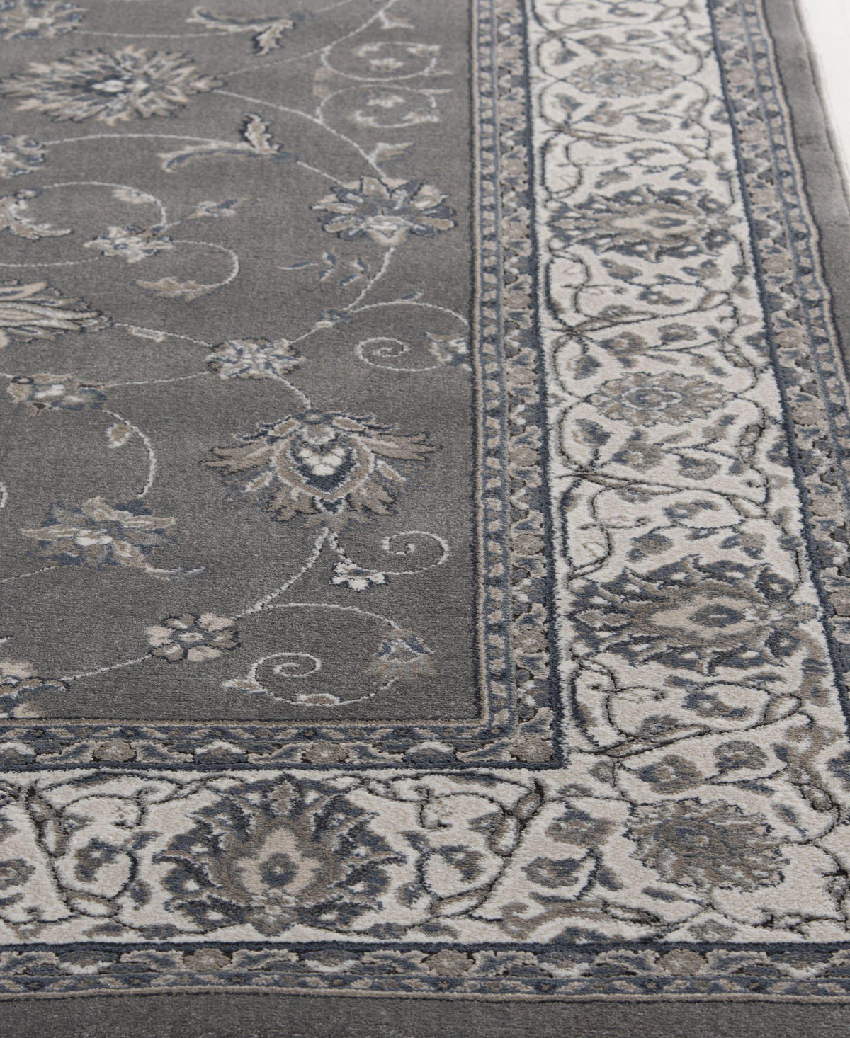 Largo - Isfahan - Grey-Area Rug-KM Home-The Rug Truck