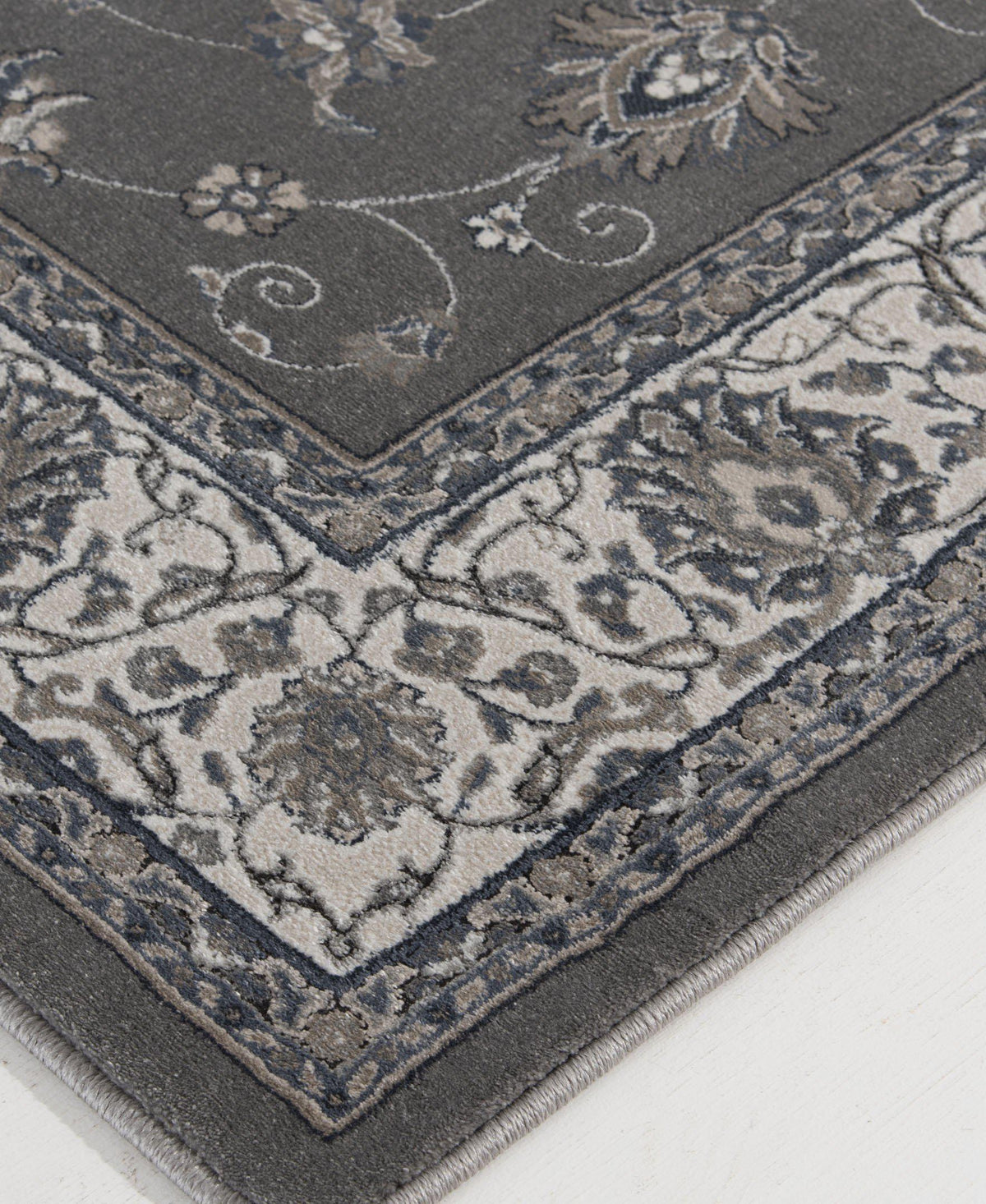 Largo - Isfahan - Grey-Area Rug-KM Home-The Rug Truck