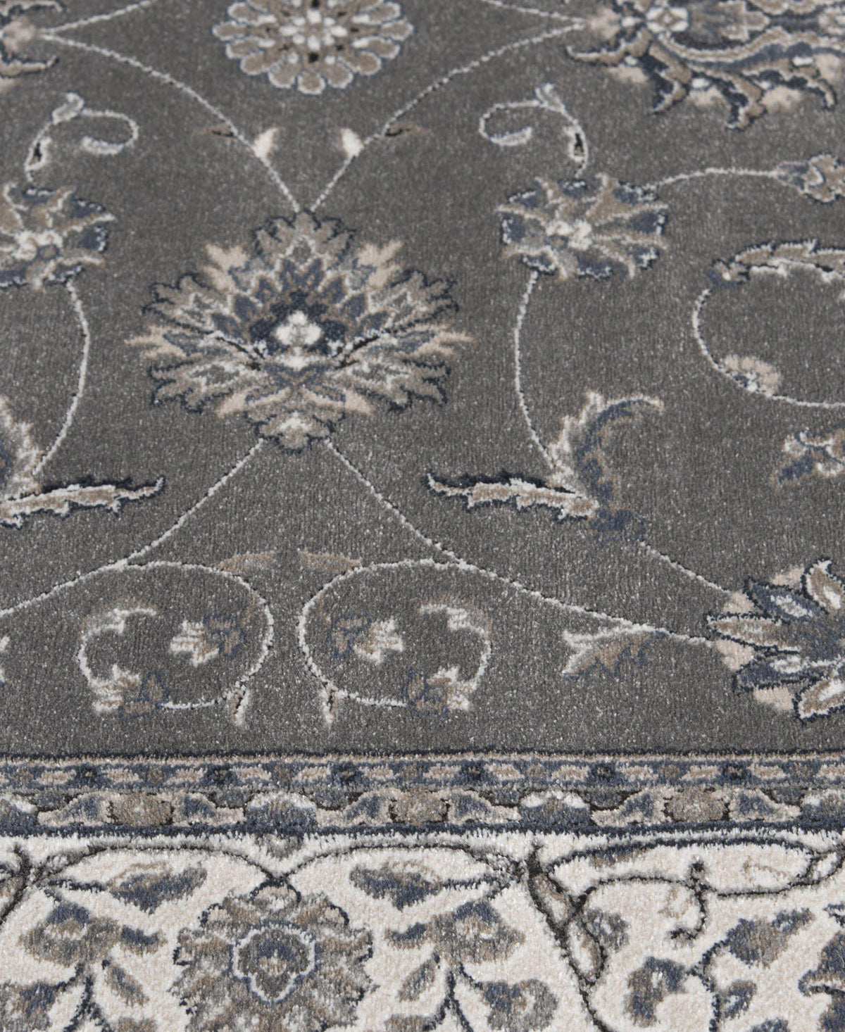 Largo - Isfahan - Grey-Area Rug-KM Home-The Rug Truck