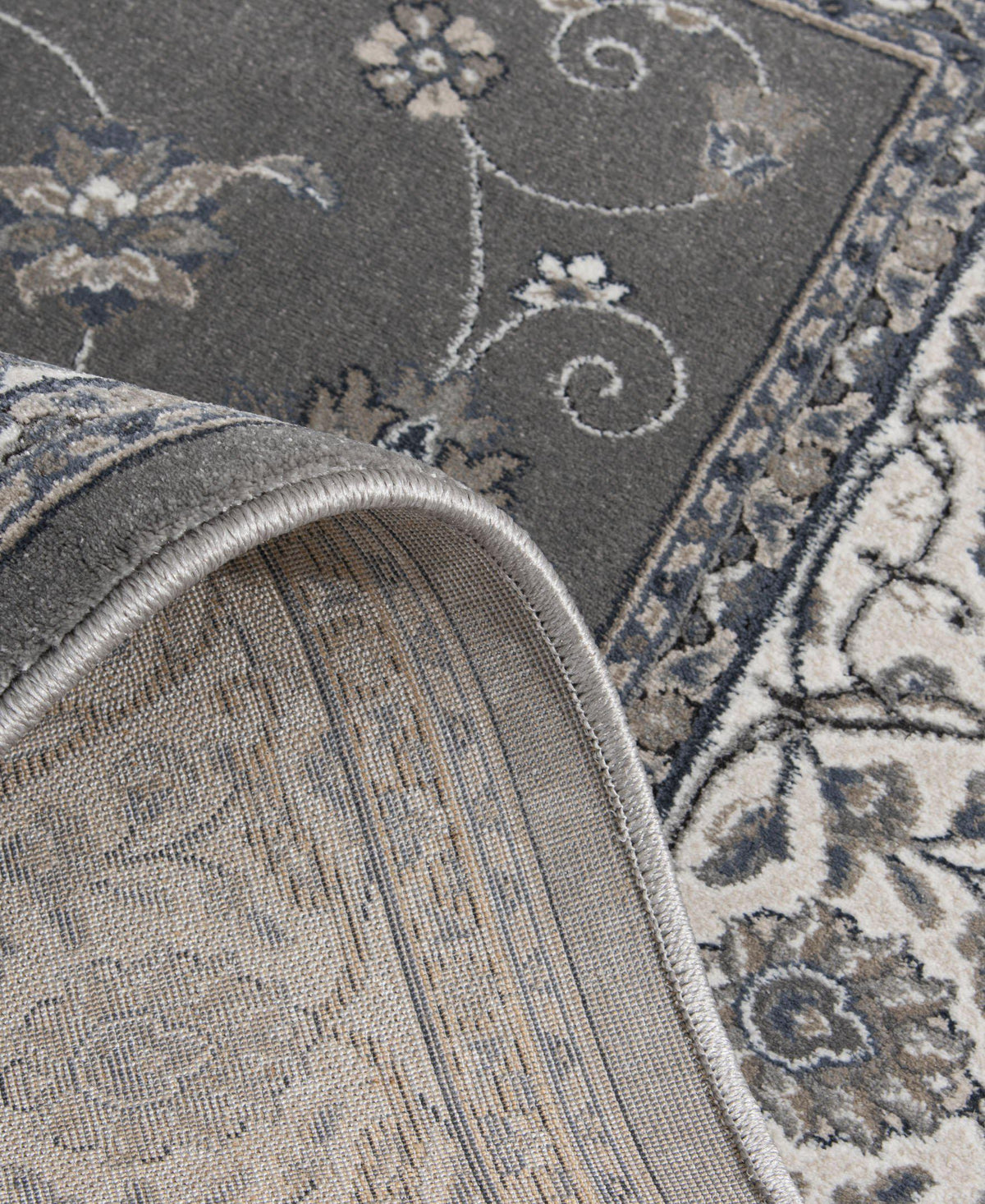 Largo - Isfahan - Grey-Area Rug-KM Home-The Rug Truck