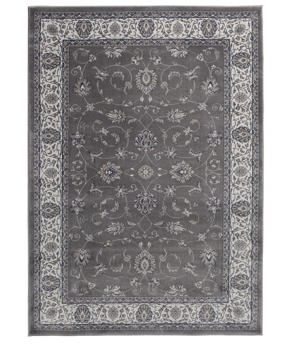 Largo - Isfahan - Grey-Area Rug-KM Home-3&#39;3&quot;x5&#39;3&quot;-The Rug Truck