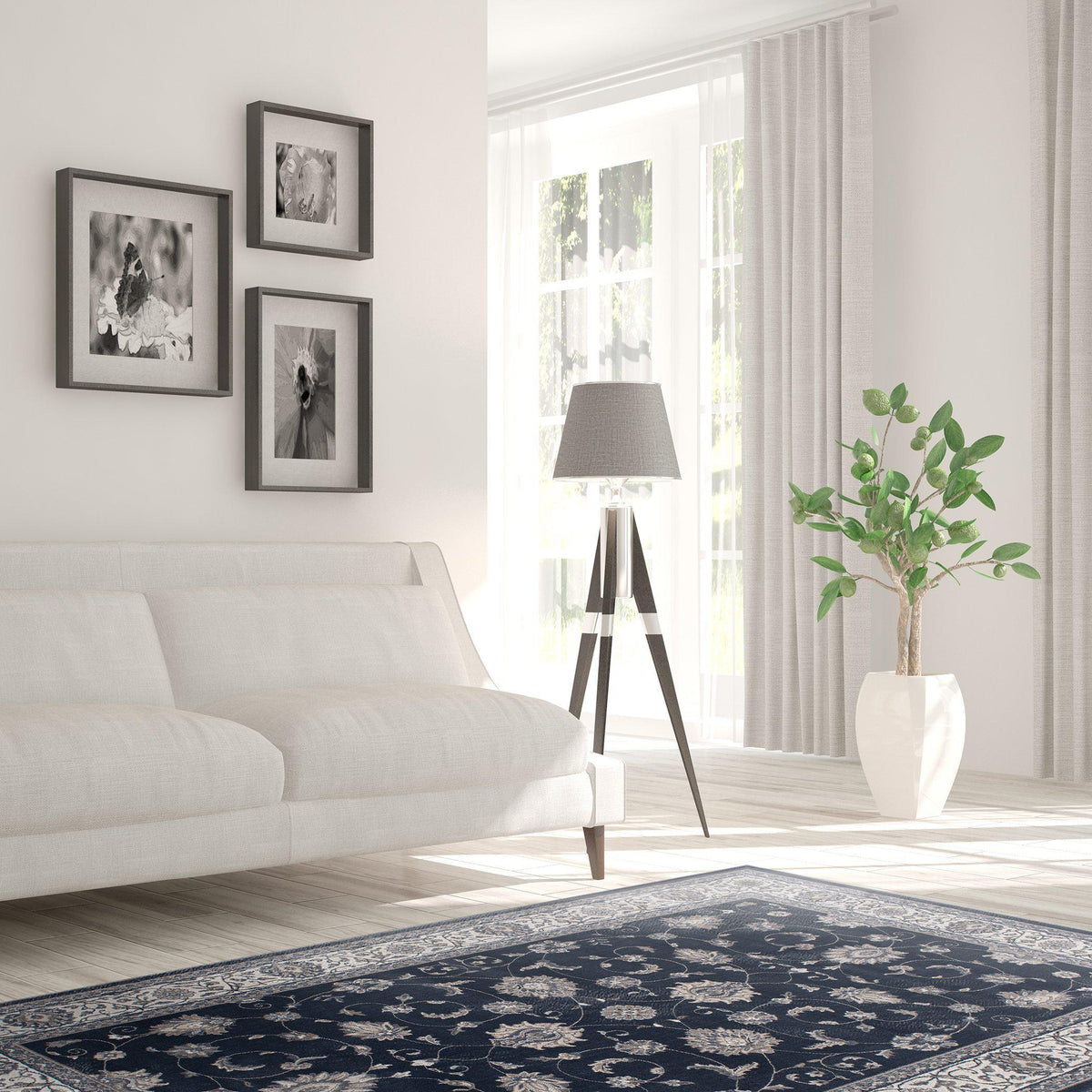 Largo - Isfahan - Morning Blue-Area Rug-KM Home-The Rug Truck