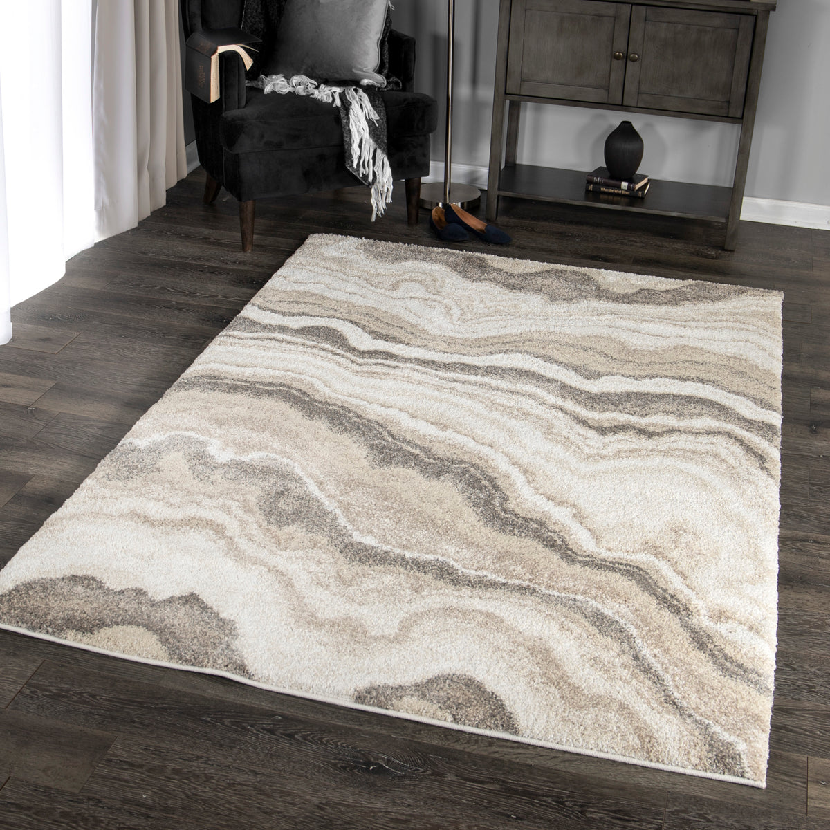 Palmetto Living Mystical Cascade   Natural Area Rug - 7&#39;10&quot; x 10&#39;10&quot;