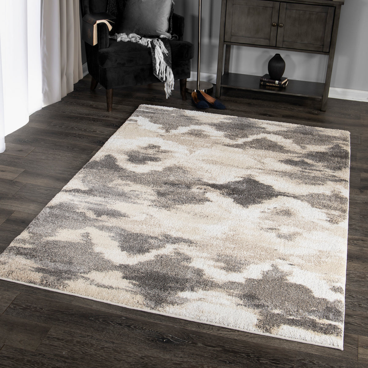 Orian Mystical Harlequin   Natural Area Rug - 7'10" x 10'10"