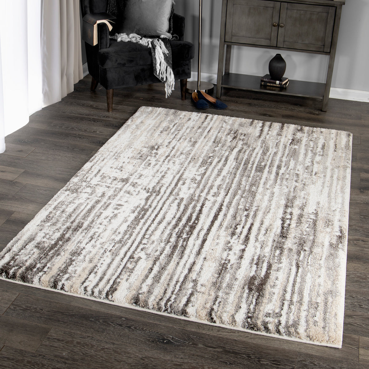 Palmetto Living Mystical Birchtree   Natural Area Rug - 7&#39;10&quot; x 10&#39;10&quot;