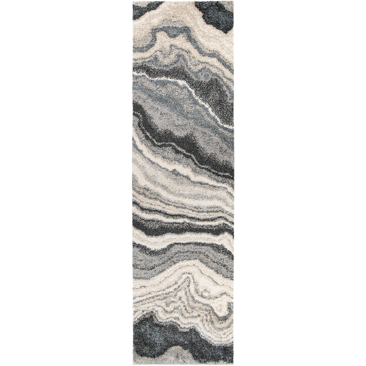 Palmetto Living Mystical Cascade   Taupe Inkwell Area Rug - 2&#39;3&quot; x 8&#39;