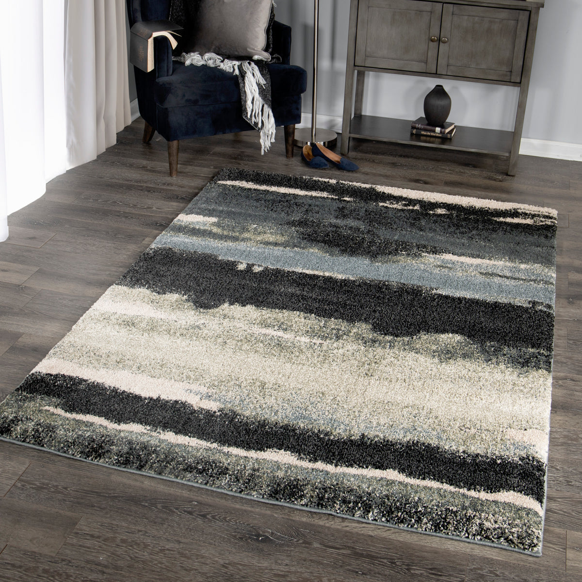 Palmetto Living Mystical Canyon   Muted Blue Area Rug - 7&#39;10&quot; x 10&#39;10&quot;