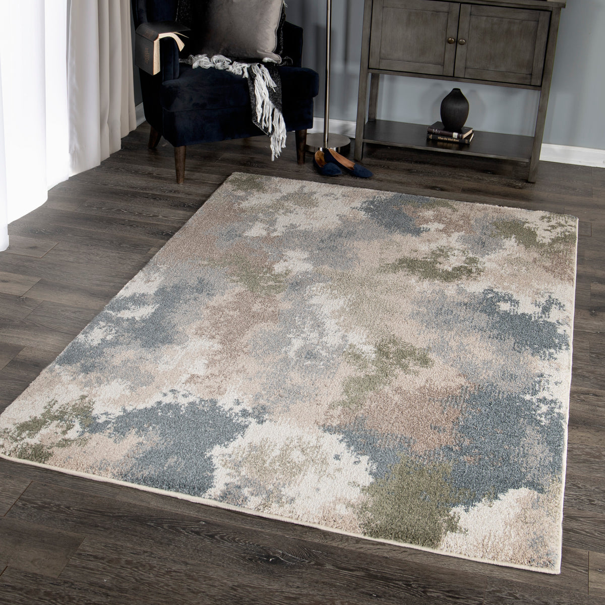 Palmetto Living Mystical Dreamy   Muted Blue Area Rug - 7&#39;10&quot; x 10&#39;10&quot;