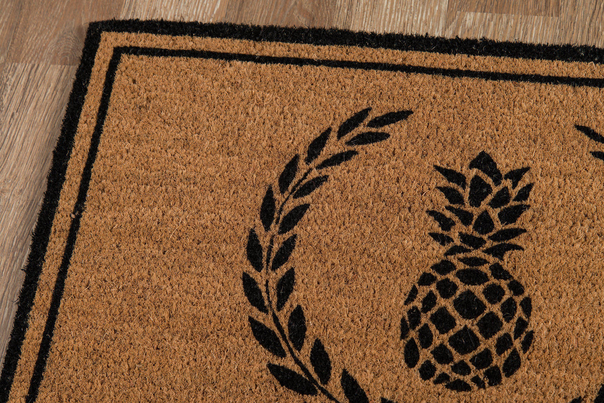 Erin Gates by Momeni Park PAR-1 Pineapple Black Area Rug-Area Rug-Momeni-1&#39;6&quot; X 2&#39;6&quot;-The Rug Truck