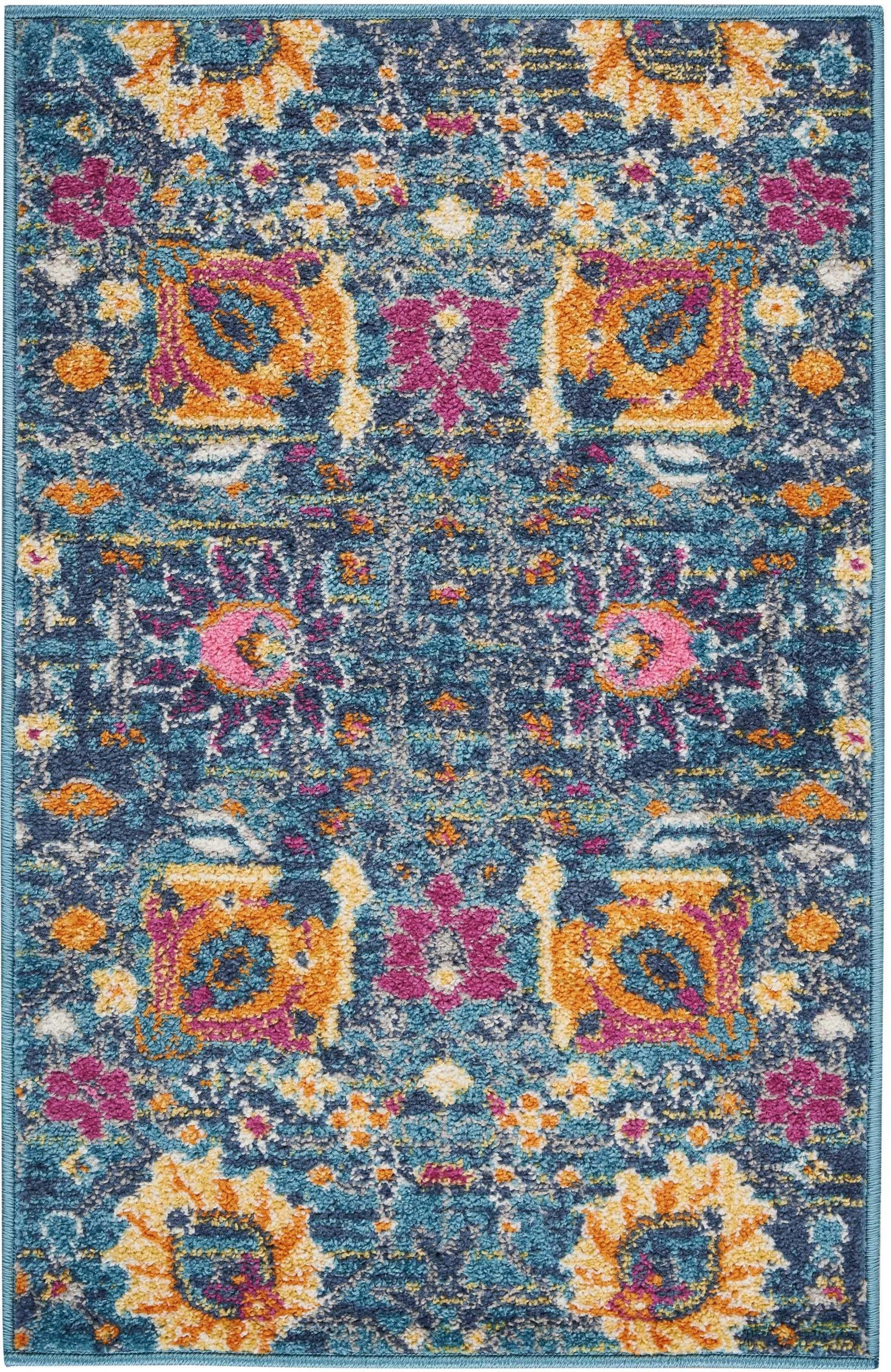 Passion PSN01 Denim Area Rug-Area Rug-Nourison-1'10" x 2'10"-The Rug Truck
