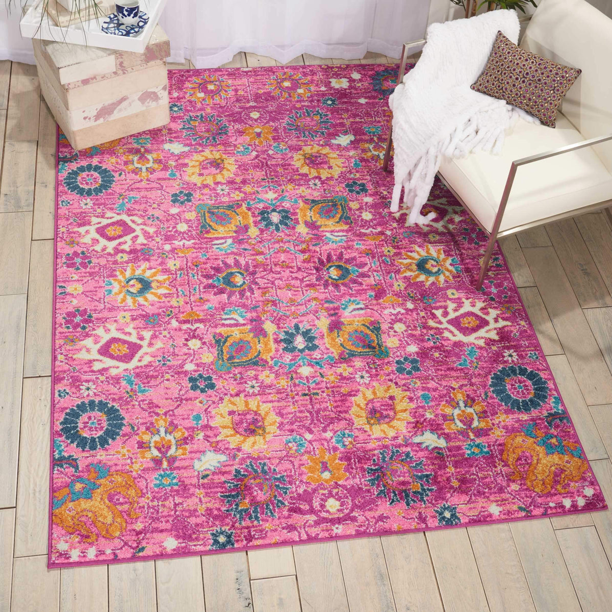 Passion PSN01 Fuchsia Area Rug-Area Rug-Nourison-The Rug Truck