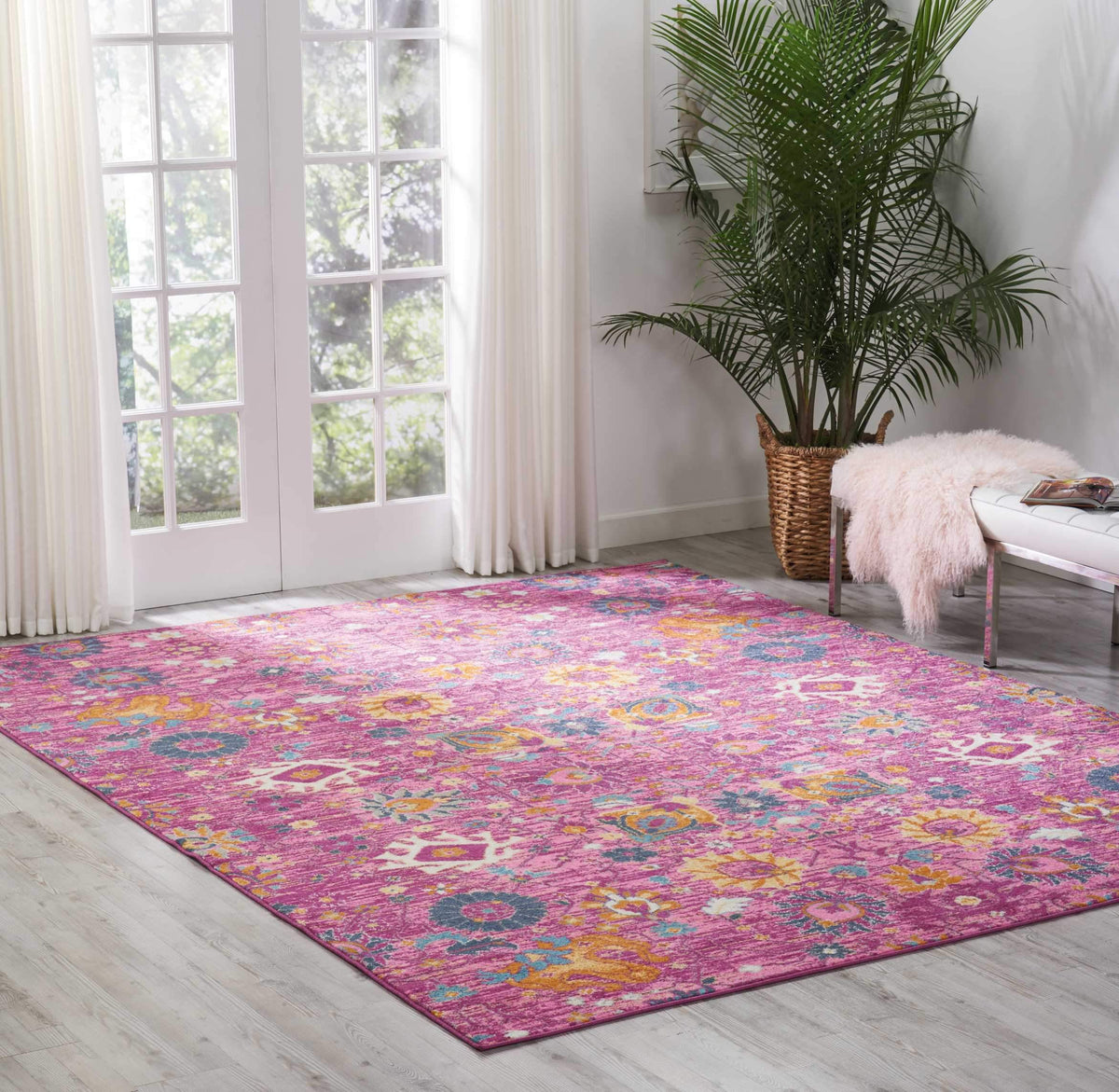 Passion PSN01 Fuchsia Area Rug-Area Rug-Nourison-The Rug Truck