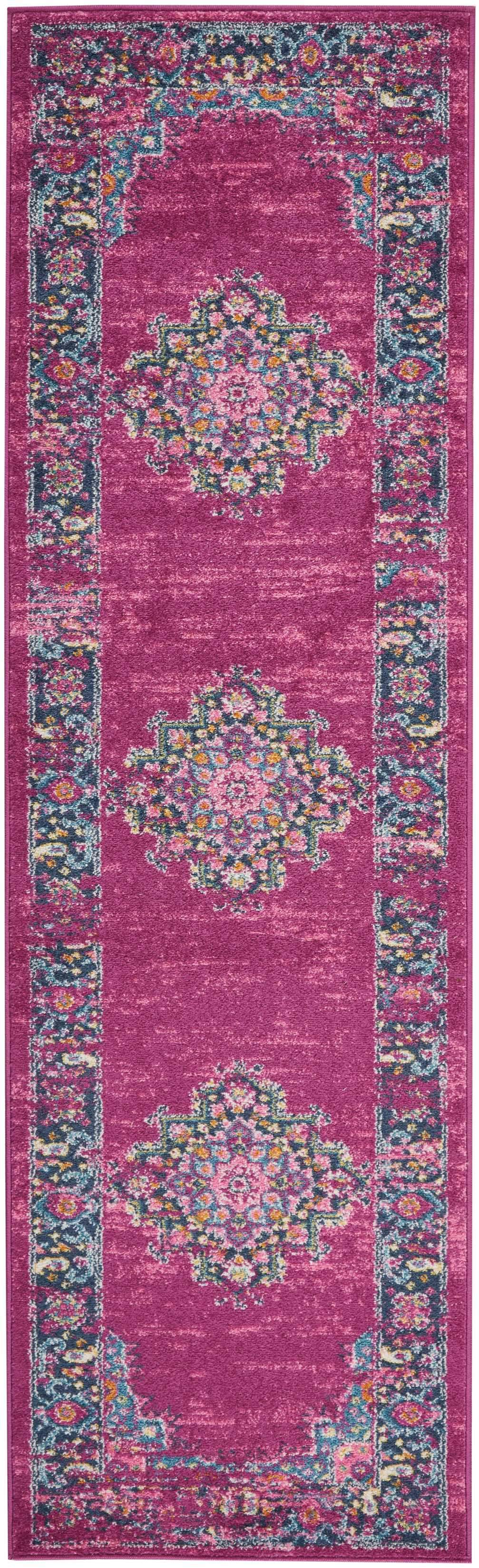 Passion PSN03 Fuchsia Area Rug-Area Rug-Nourison-2&#39;2&quot; x 7&#39;6&quot;-The Rug Truck
