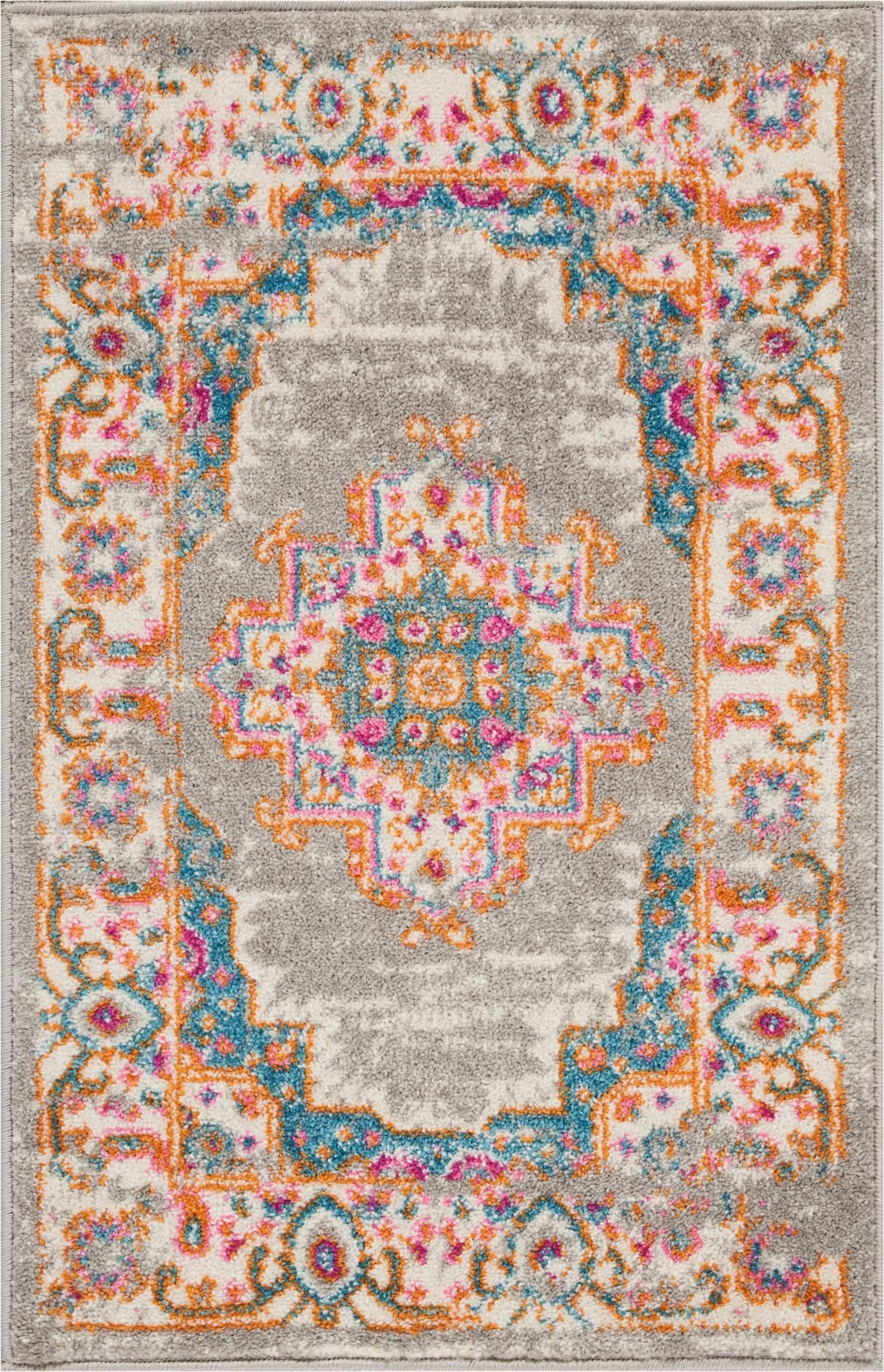 Passion PSN03 Grey Area Rug-Area Rug-Nourison-1'10" x 2'10"-The Rug Truck