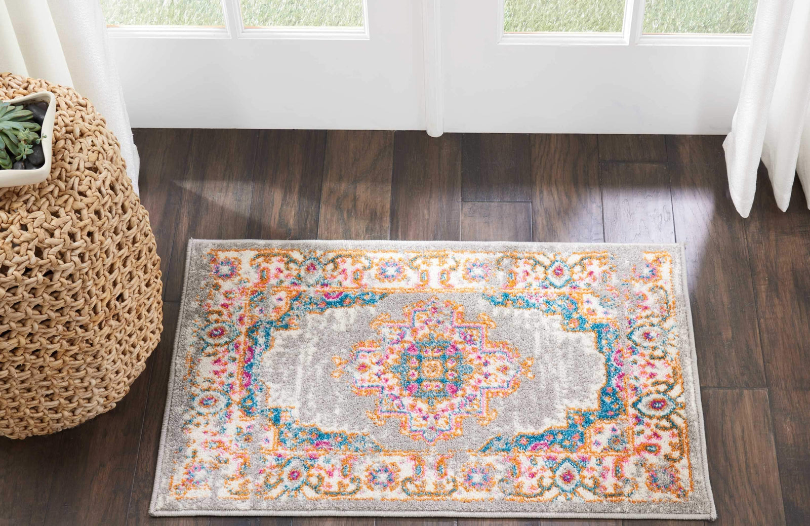 Passion PSN03 Grey Area Rug-Area Rug-Nourison-1'10" x 2'10"-The Rug Truck