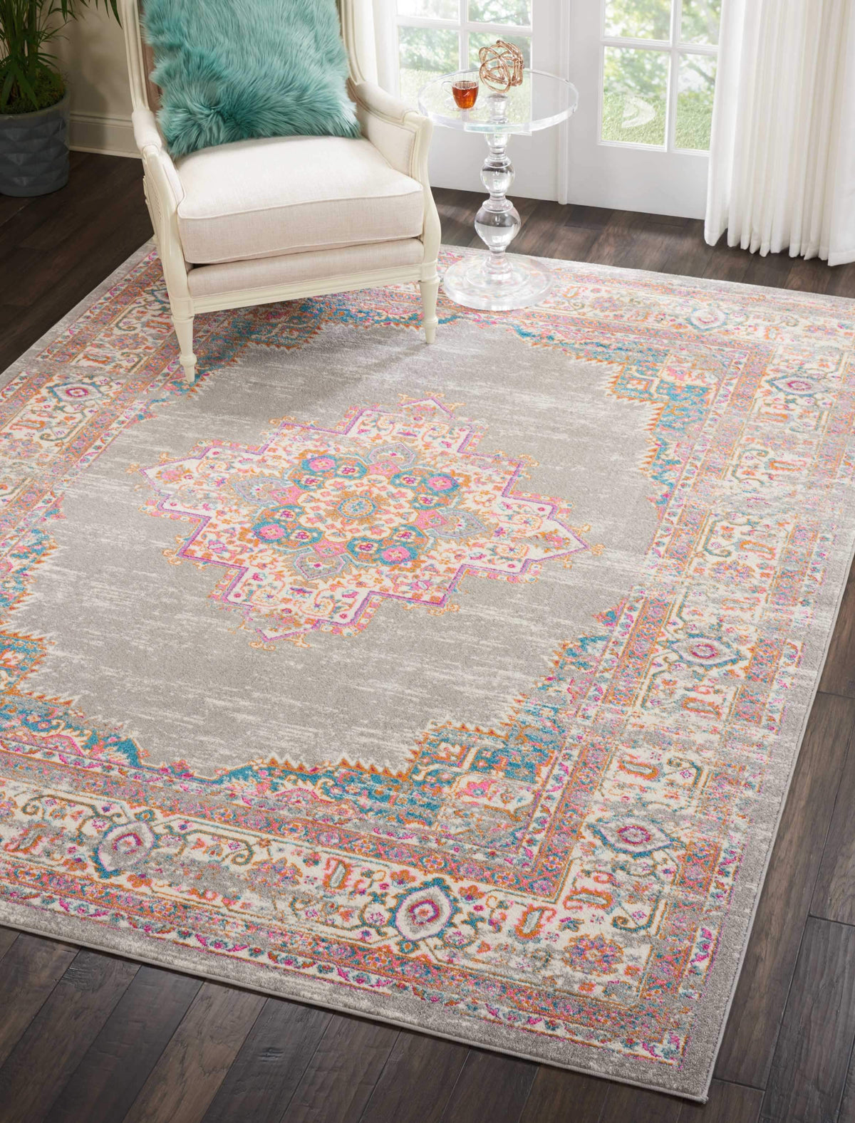 Passion PSN03 Grey Area Rug-Area Rug-Nourison-The Rug Truck