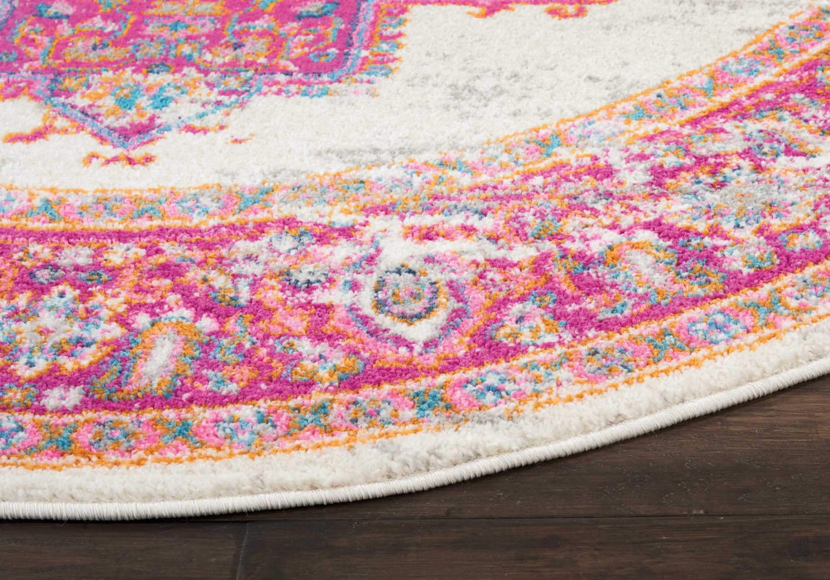 Passion PSN03 Ivory/Fushia Area Rug-Area Rug-Nourison-The Rug Truck