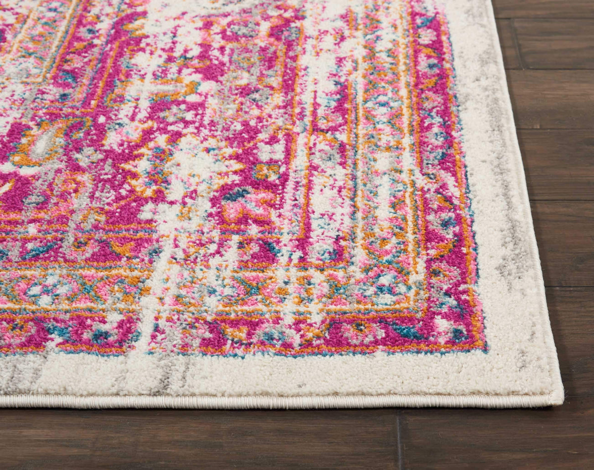 Passion PSN03 Ivory/Fushia Area Rug-Area Rug-Nourison-The Rug Truck