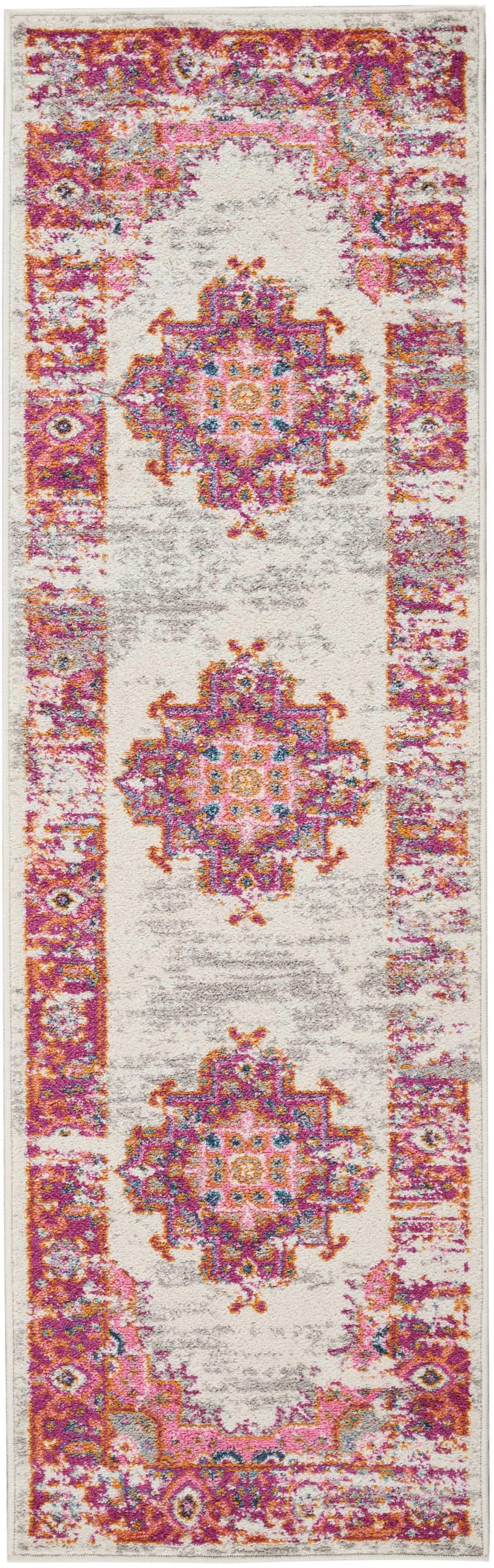 Passion PSN03 Ivory/Fushia Area Rug-Area Rug-Nourison-1&#39;10&quot; x 6&#39;-The Rug Truck