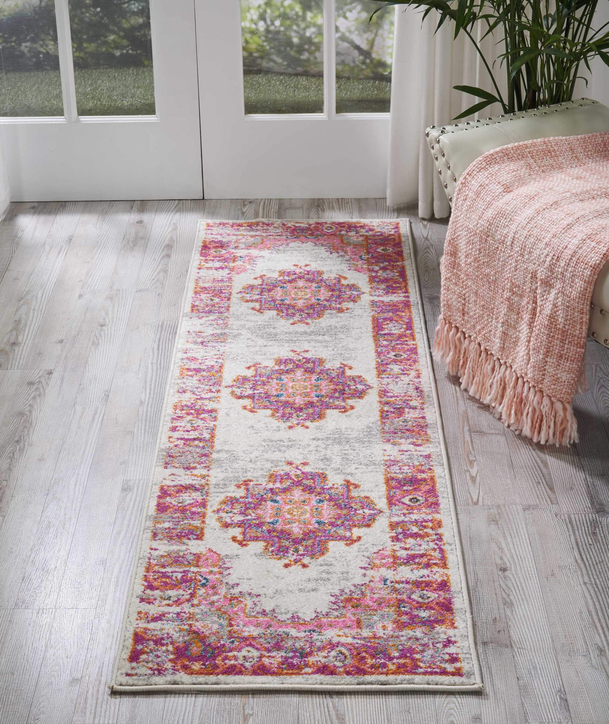 Passion PSN03 Ivory/Fushia Area Rug-Area Rug-Nourison-The Rug Truck