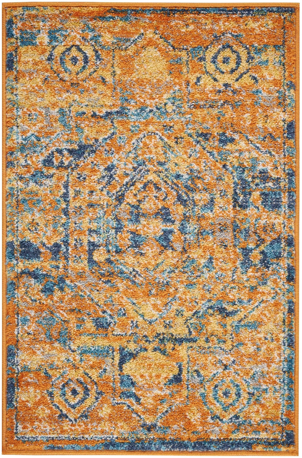 Passion PSN07 Teal/Sun Area Rug-Area Rug-Nourison-1&#39;10&quot; x 2&#39;10&quot;-The Rug Truck