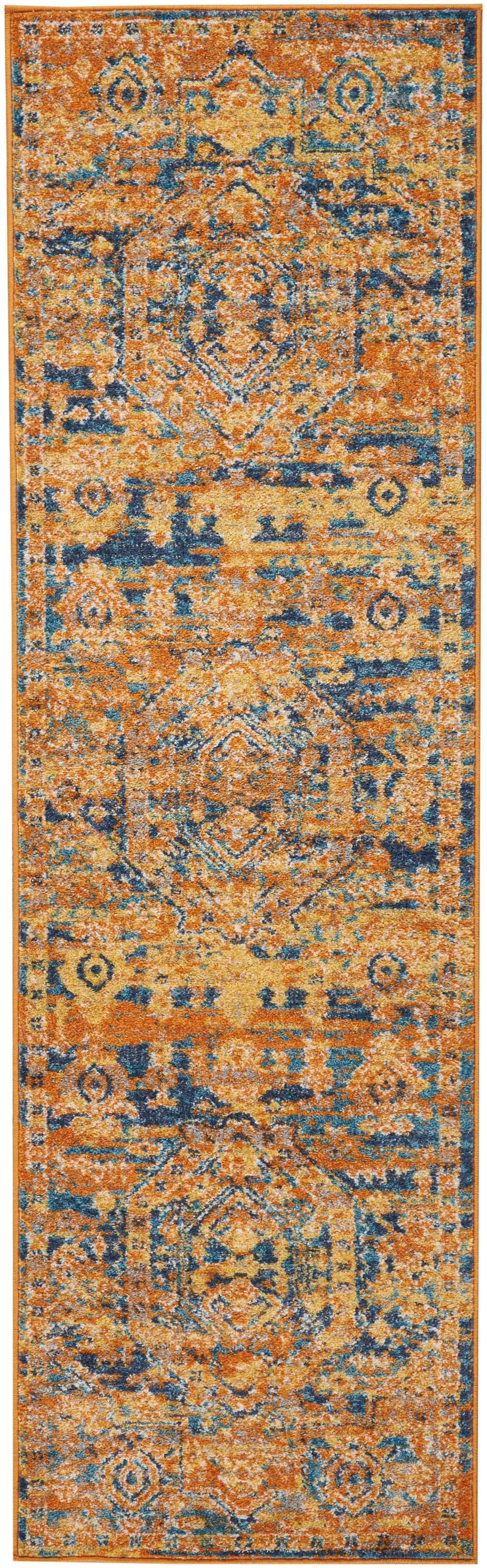Passion PSN07 Teal/Sun Area Rug-Area Rug-Nourison-2&#39;2&quot; x 7&#39;6&quot;-The Rug Truck