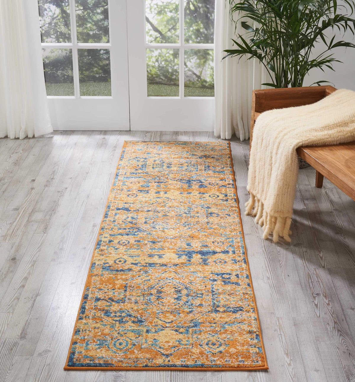 Passion PSN07 Teal/Sun Area Rug-Area Rug-Nourison-The Rug Truck