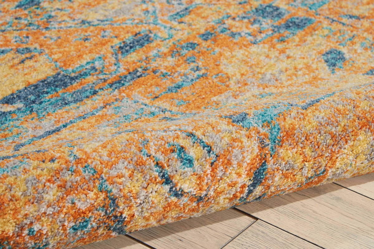 Passion PSN07 Teal/Sun Area Rug-Area Rug-Nourison-The Rug Truck