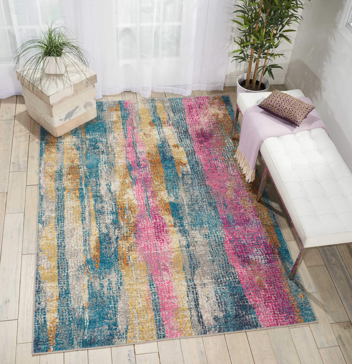 Passion PSN16 Grey/Multi Area Rug-Area Rug-Nourison-The Rug Truck