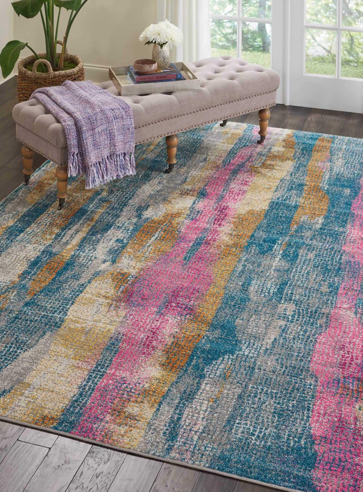 Passion PSN16 Grey/Multi Area Rug-Area Rug-Nourison-The Rug Truck