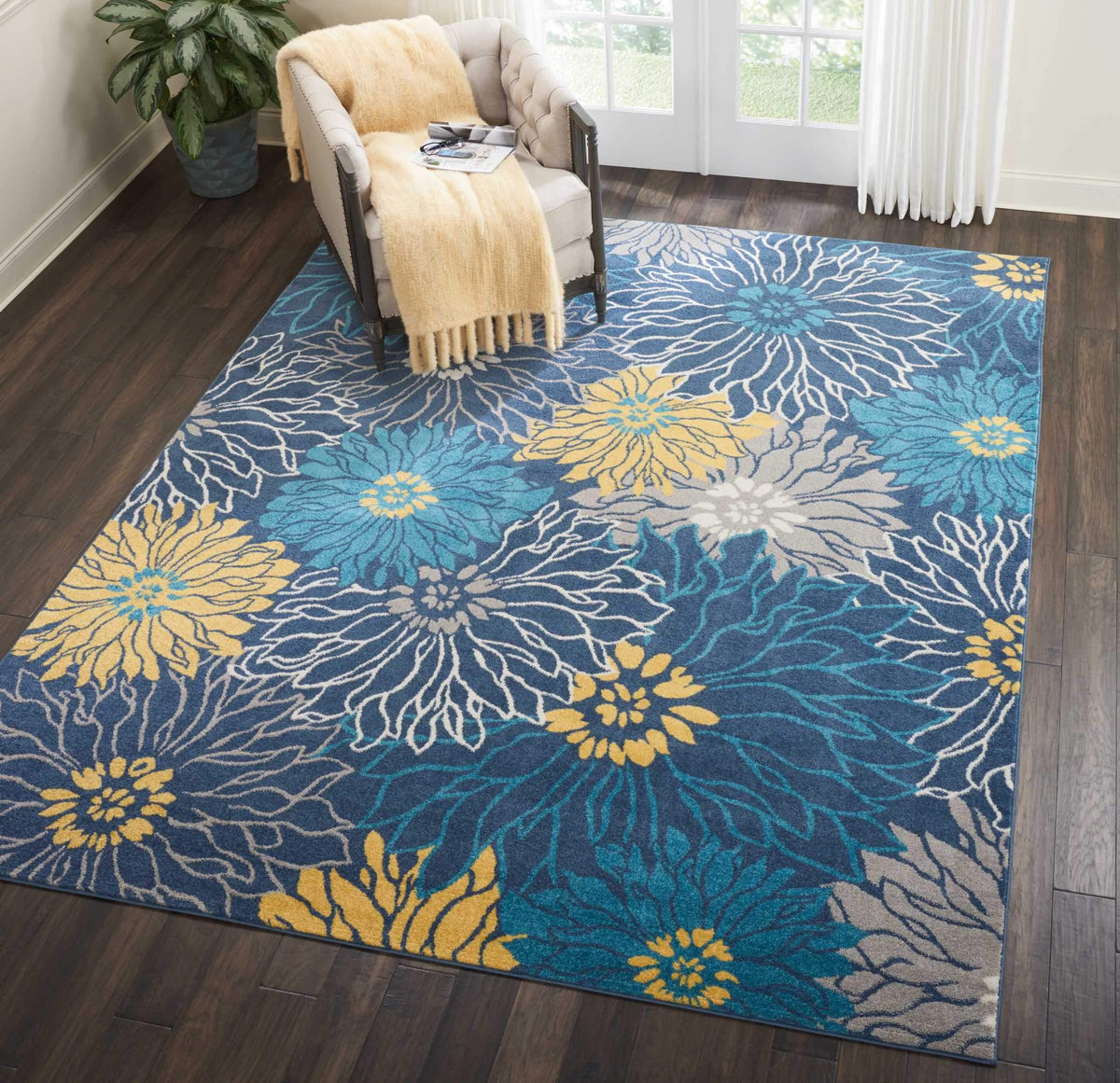 Passion PSN17 Blue Area Rug-Area Rug-Nourison-The Rug Truck