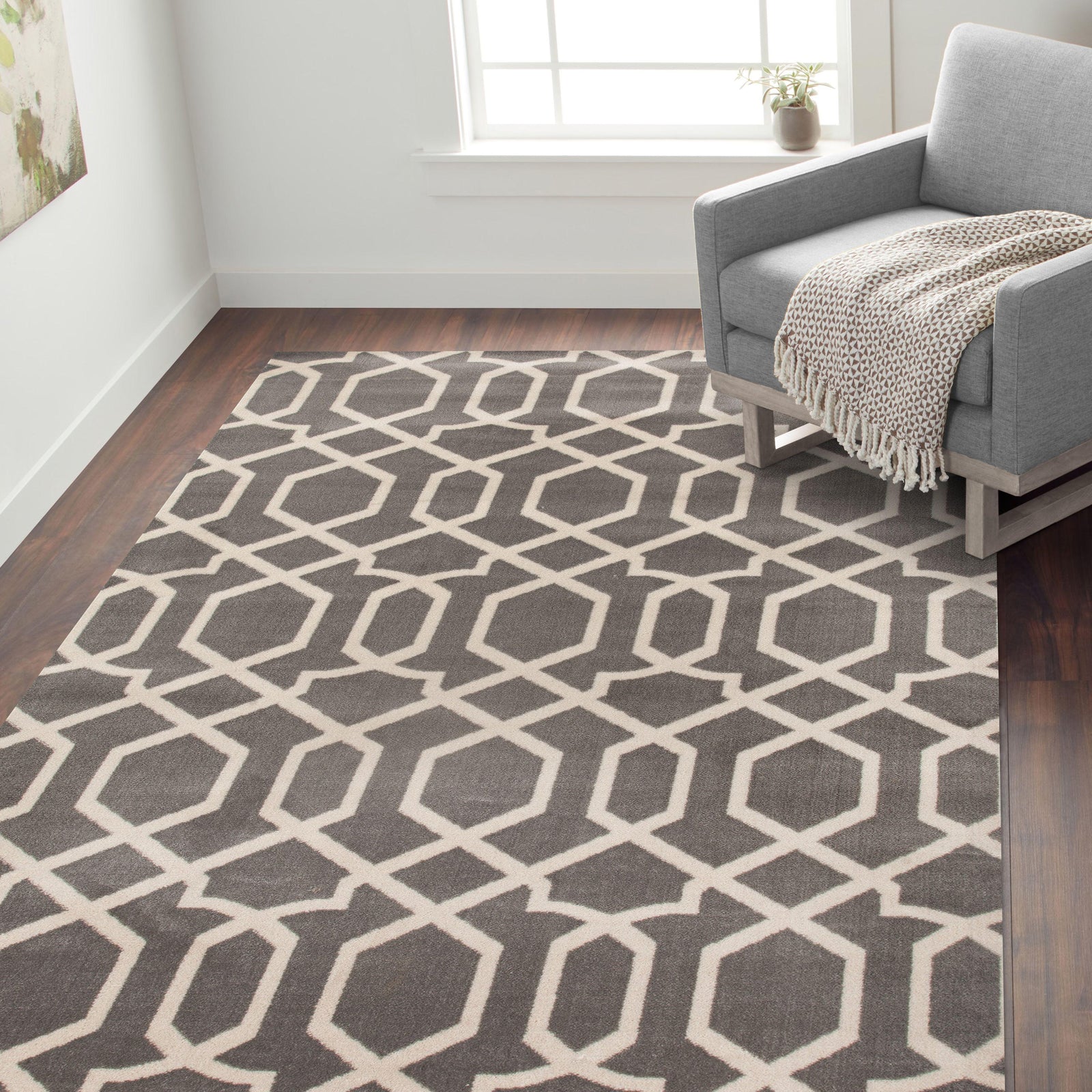 Toscana 304 Gray Area Rug-Area Rug-World Rug Gallery-2' x 3'-The Rug Truck