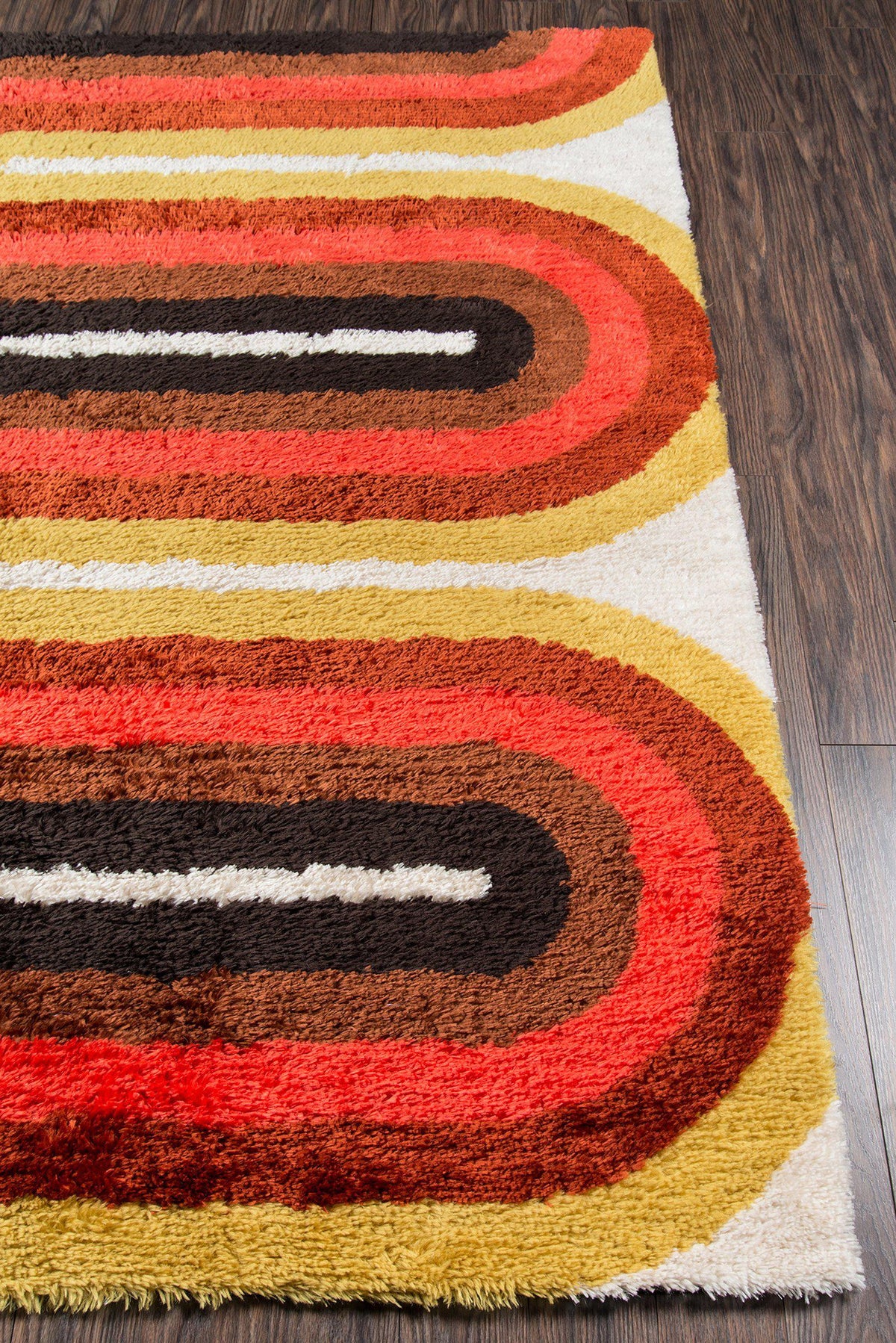 Novogratz by Momeni Retro RET-2 Retro Wave Red Area Rug-Area Rug-Momeni-The Rug Truck